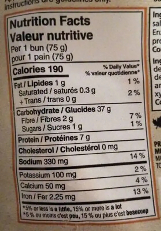 12 pains ciabatta triangle nutrition facts table