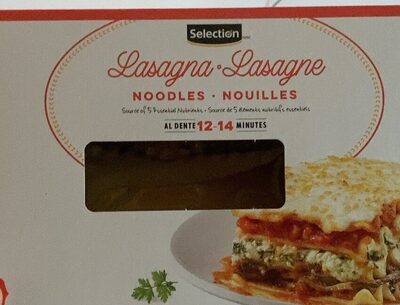 Lasagne Nouilles front packaging