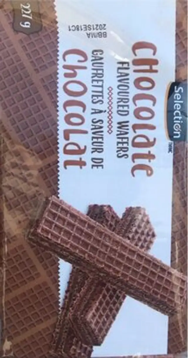 Gaufrette a saveur de chocolat