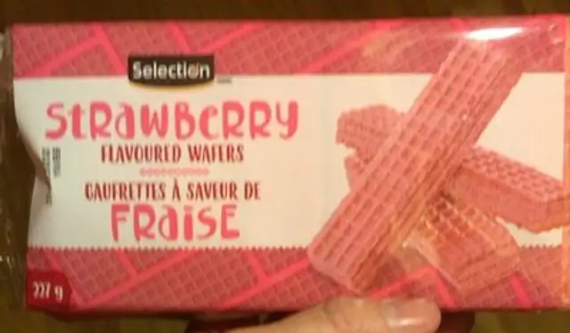 Gaufrettes à saveur de fraise