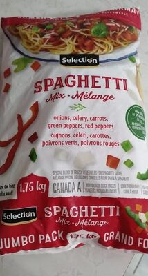 Mélange spécial de légumes congelés pour sauce à spaghetti front packaging