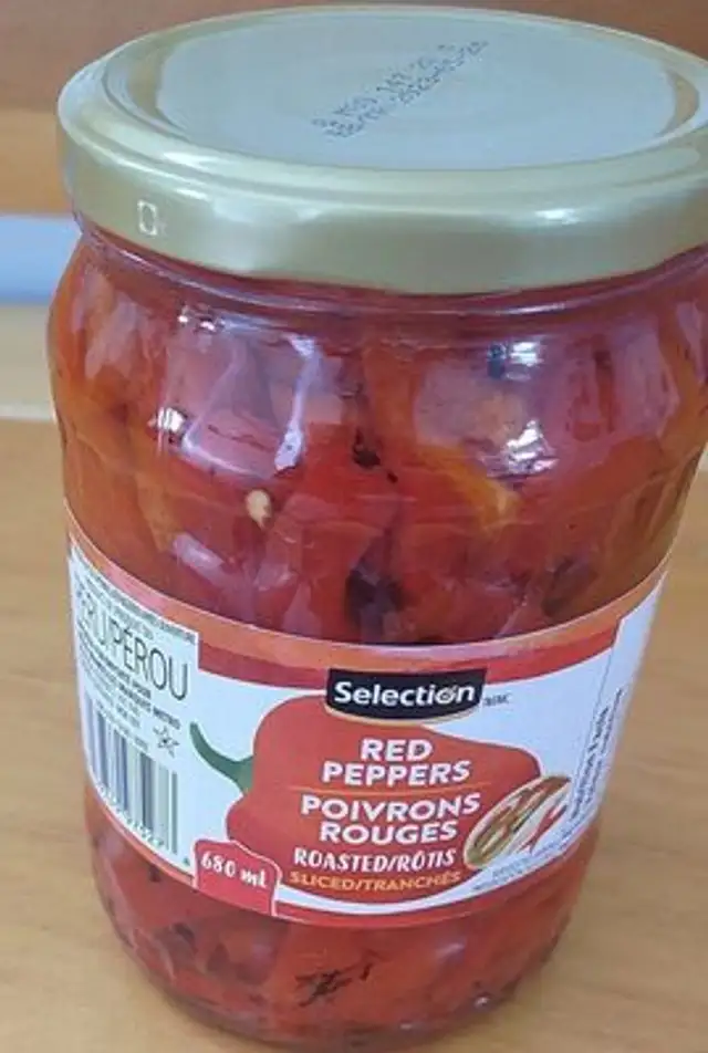 Poivrons rouges rôtis  tranchés sélection