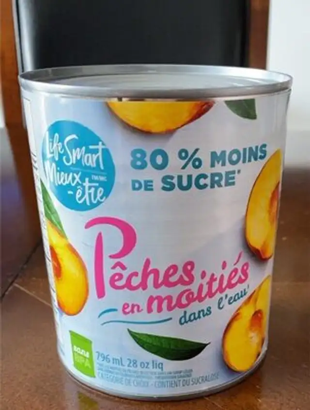 Pêches en moitiées