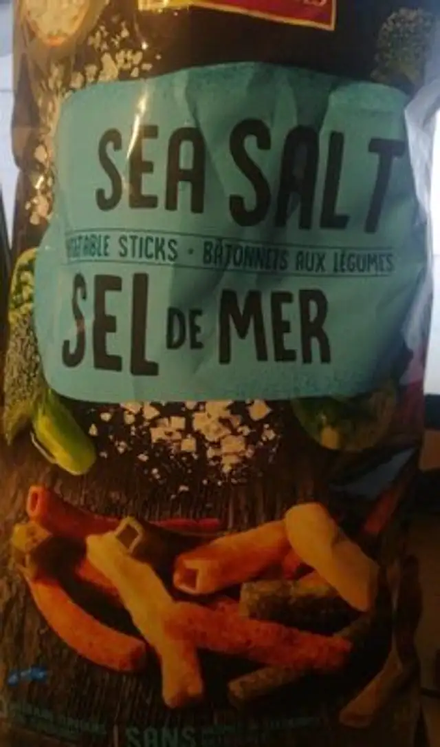 Bâtonnets aux légumes sel de mer
