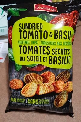 Croustilles aux légumes front packaging