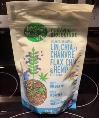 Mélange de graines de lin, chia et chanvre