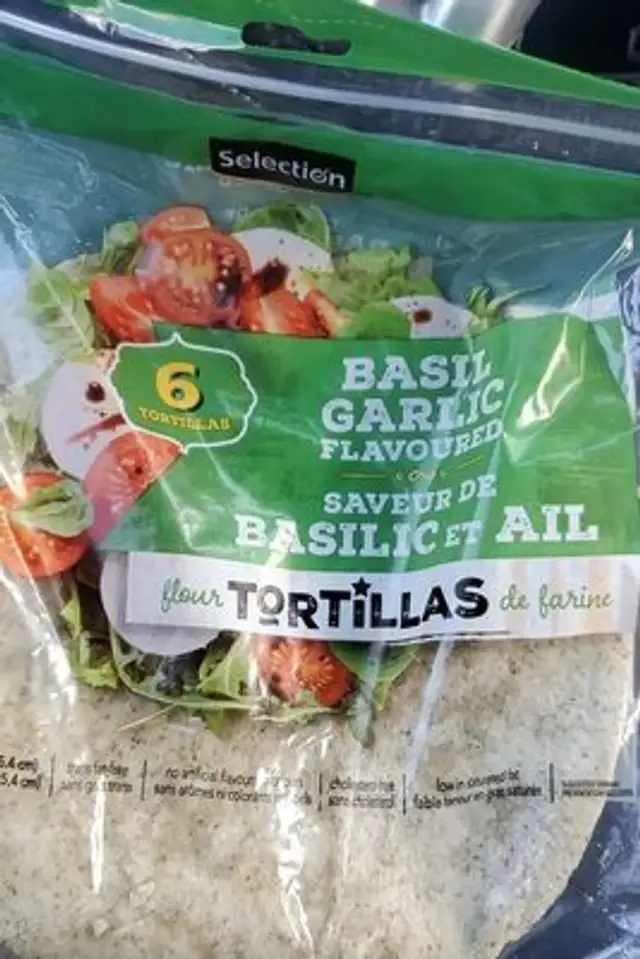 Basil garlic tortillas