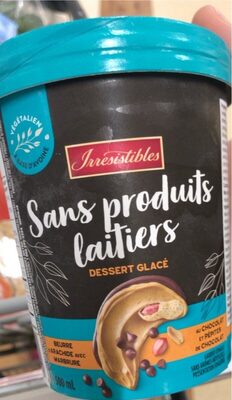 Sans produits laitiers dessert glace front packaging