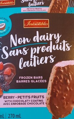 barres glacées sans produit laitier