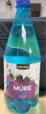 Eau de source gazéifiée Mûre front packaging