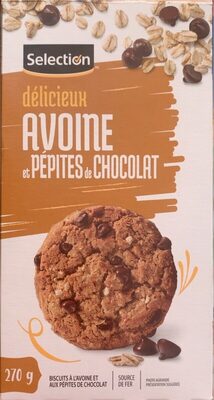Delicieux avoine et pepites de chocolat