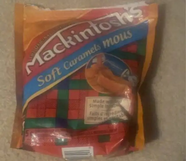 Mackintosh’s Soft Caramels front packaging