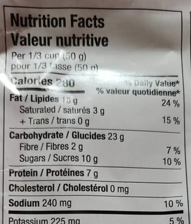 Trophy Sweet Southern Heat Peanut Mix nutrition facts table
