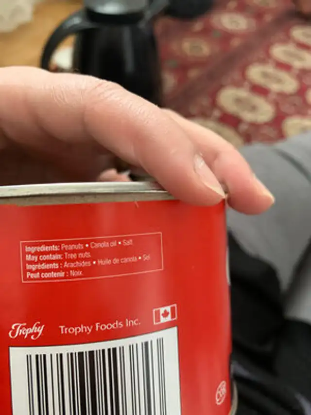 Arachides à peau rouge - rôties et salées ingredients label