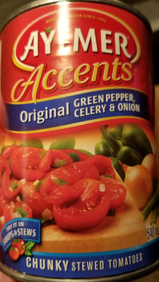 Aylmer Accents Original Green Pepper, Celery & Onions Chunky Stewed Tomatoes