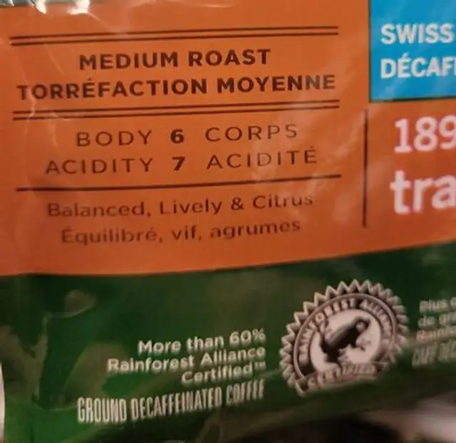 Nabob ingredients label
