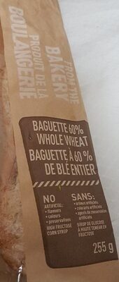 Baguette 60% de blé entier