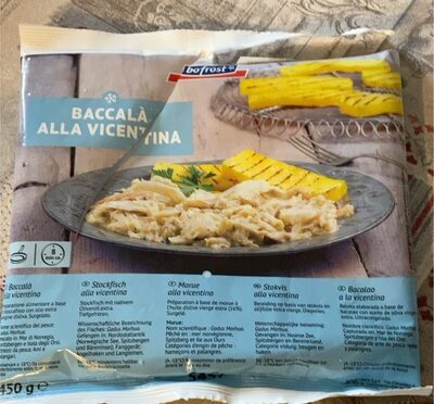Baccala alla vicentina front packaging
