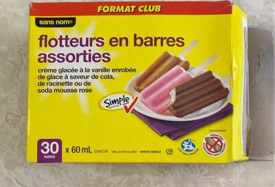 Flotteurs en barres assorties