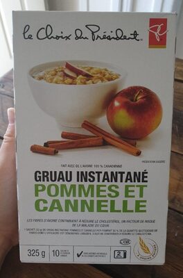 Gruau instantané pommes et canelle front packaging