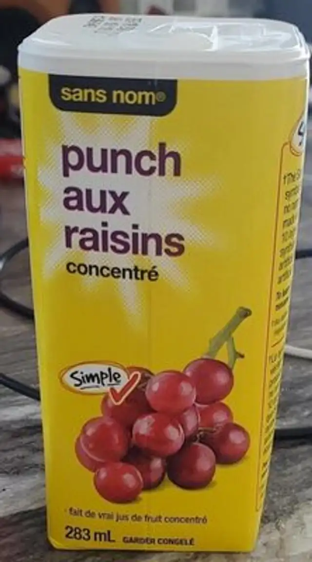punch aux raisins