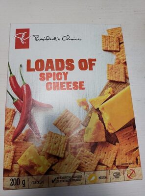 PC Loads of Spicy Cheese Crackers front packaging