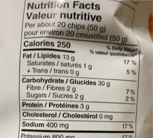 Loads of spicy barbecue flavour nutrition facts table
