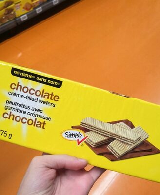 Gaufrettes avec garniture crémeuse chocolat