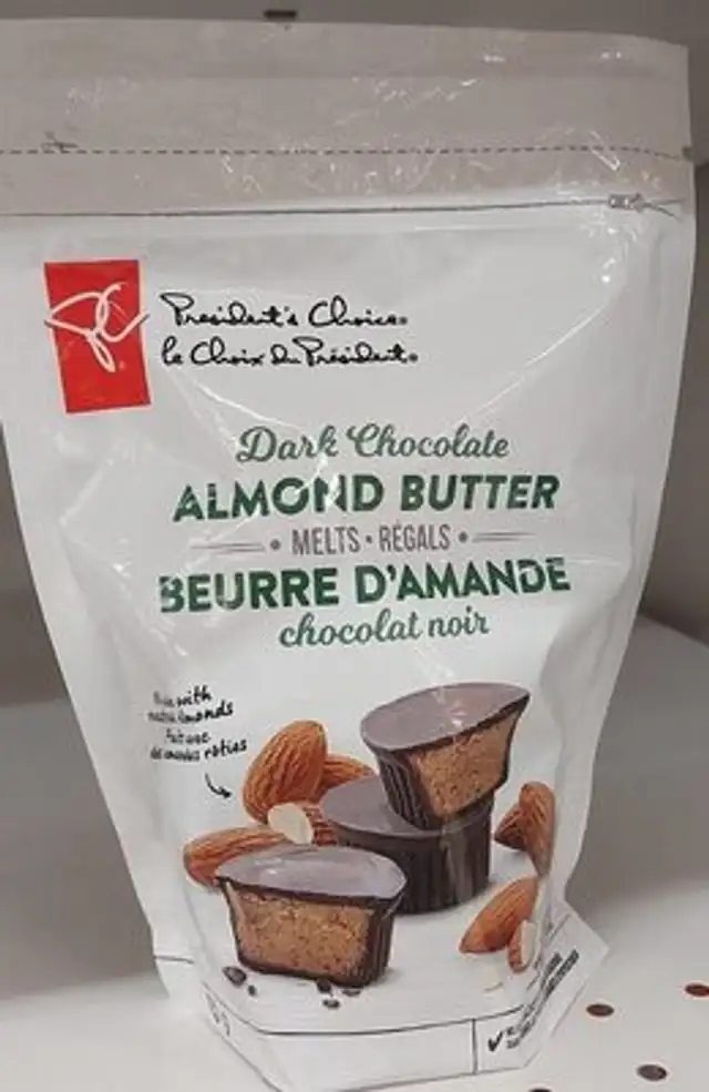 Dark chocolate almond butter melts