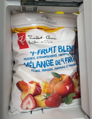 4-fruit blend peaches strawberries pineapple and mango
