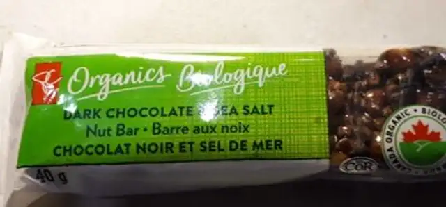 Barre aux noix chocolat noir et sel de mer