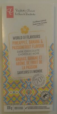 Pineapple, Banana, & Passionfruit Flavour Dark Chocolate