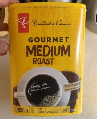Gourmet Medium roast coffee front packaging