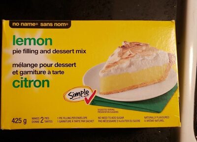 Lemon pie filling and dessert mix front packaging
