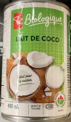 Lait de coco front packaging