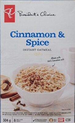 Cinnamon and Spice Instant Oatmeal