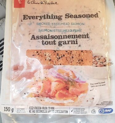 Everything Seasoned Smoked Steelhead Salmon front packaging