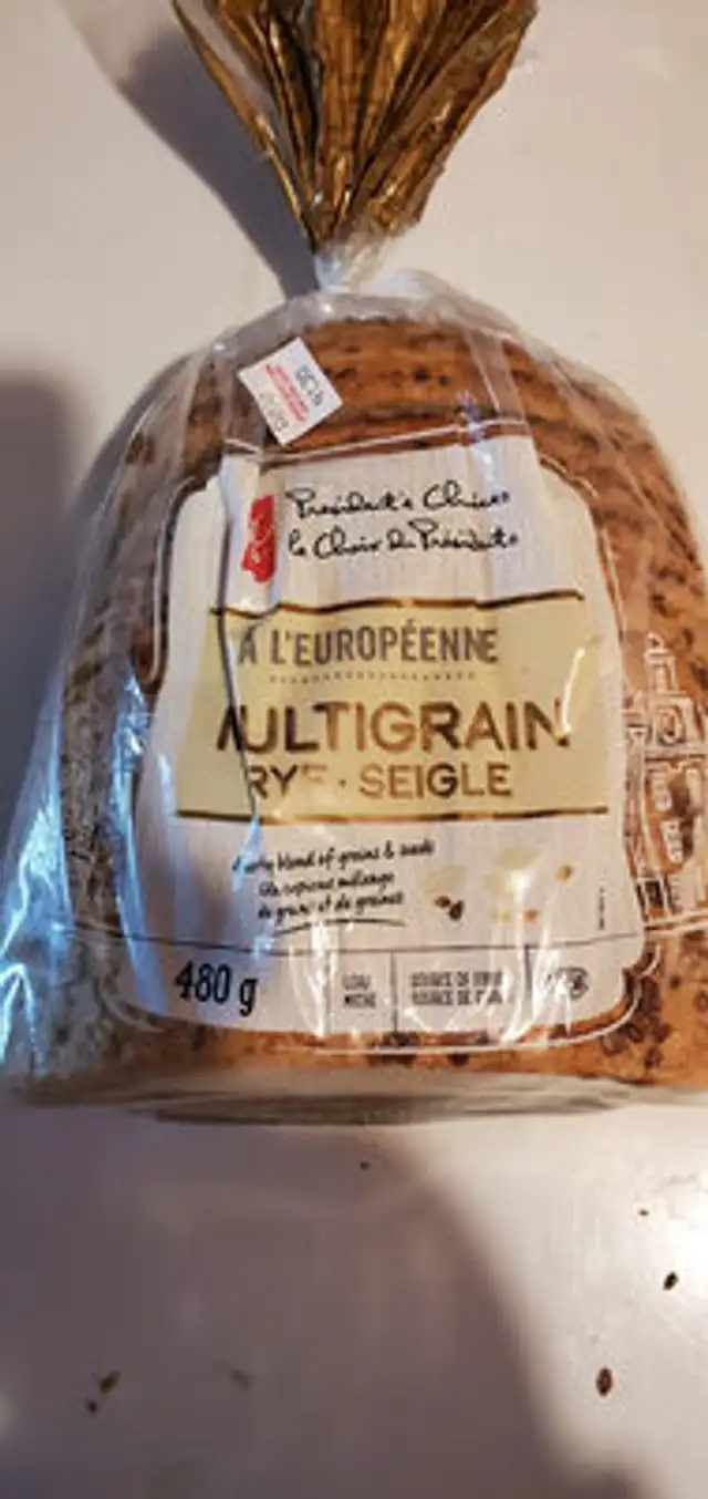 Multigrain Rye ingredients label