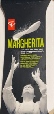 Margherita pizza front packaging