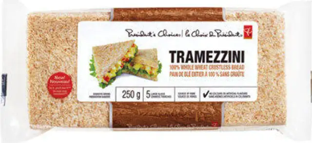 Tramezzini whole wheat crustless bread