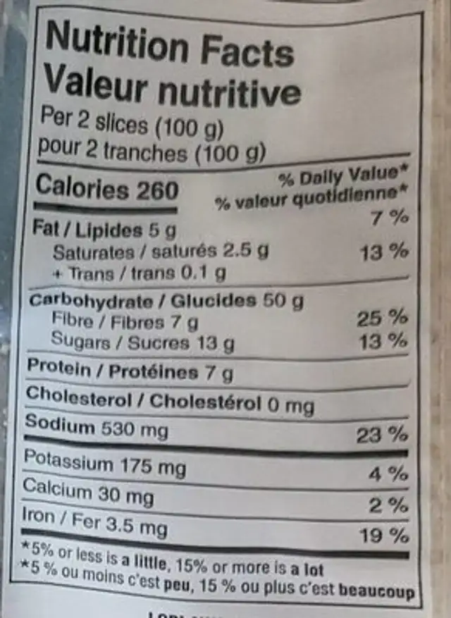 Tramezzini whole wheat crustless bread nutrition facts table
