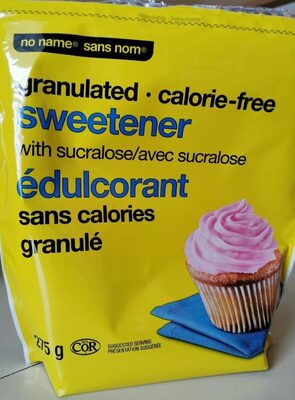 granulated sweetener front packaging