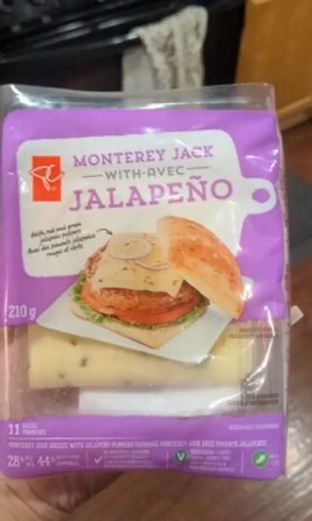 Monterey Jack with Jalapeno cheese slices