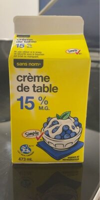 Crème de table