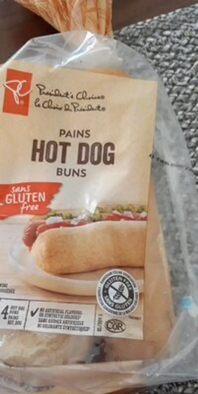 Pain hot-dog sans gluten