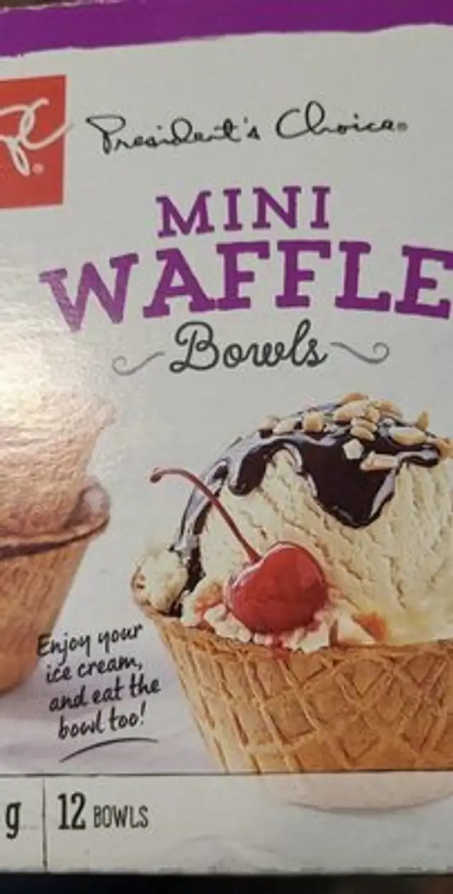 Mini waffle bowl