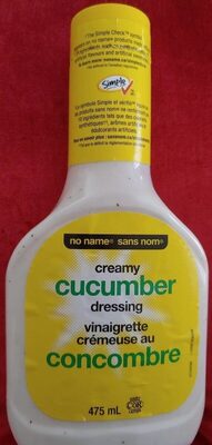 Creamy cucumber dressing front packaging