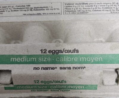 12 eggs, medium size