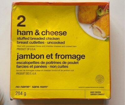 Escalopette de poitrine de poulet farcies et panées front packaging