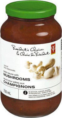 Pasta sauce with mushrooms front packaging